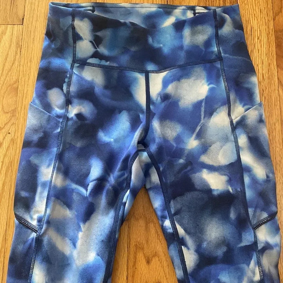 Lululemon 4 Wunder Under Hi-Rise Tight Blush Blossom Alpine White Midnight Navy - Picture 2 of 12